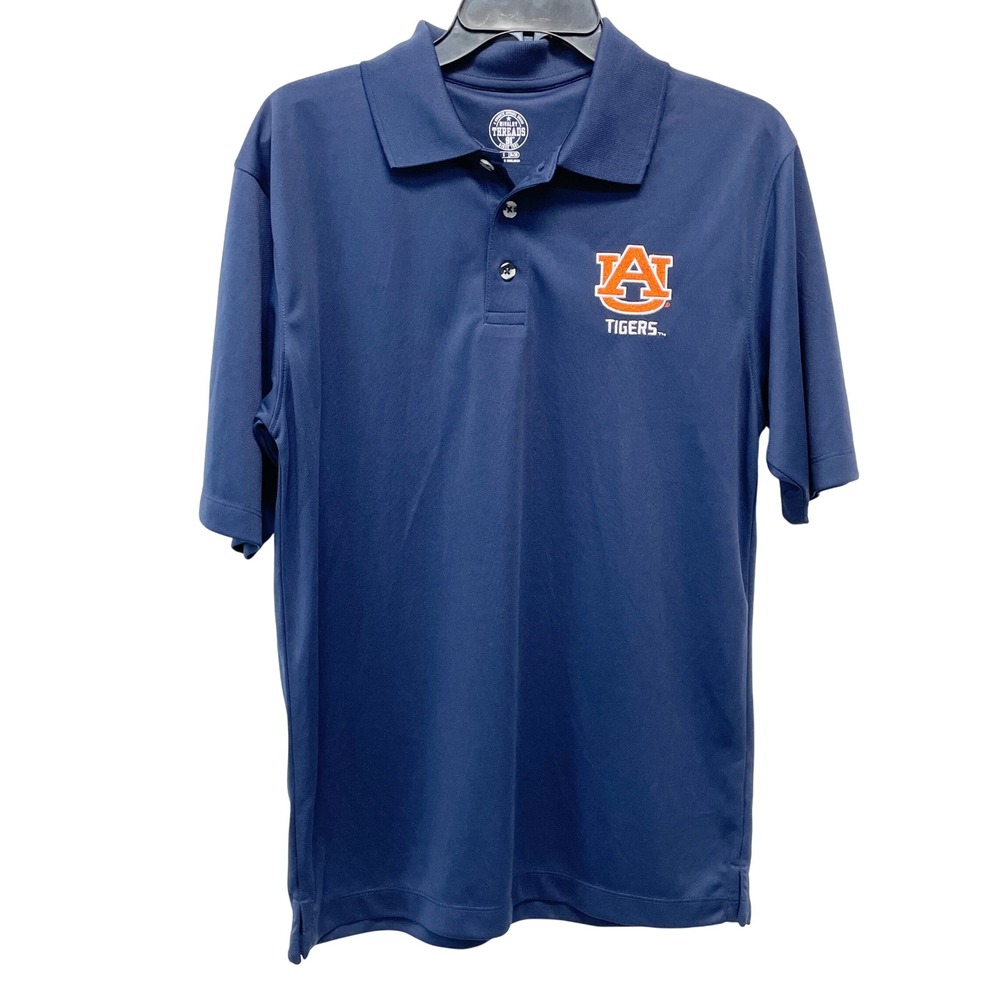 Rivalry Threads Men's Navy Blue Auburn Tigers Logo Polo Shirt Size Small